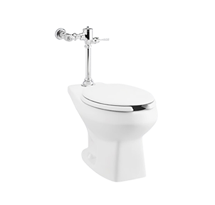 Hand Flush Toilet with Siphonic Trapway,Tankless