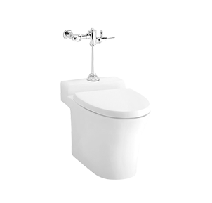 Hand Flush Skirted Toilet With Concealed Trapway