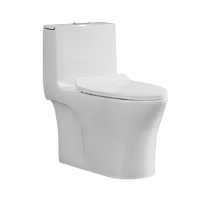 Skirted One-piece Ceramic Bathroom Toilet,White Color