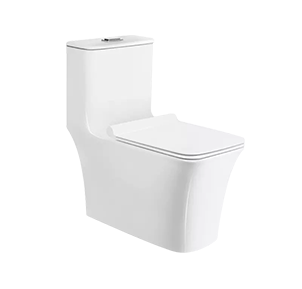 Square Toilet One-piece With Slim Seat Cover