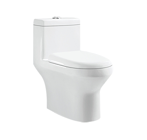 Round-Front-One-piece-Toilet With Siphonic Trapway