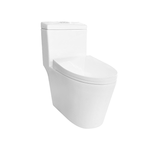 Elongated One-piece Ceramic Toilet with White Color