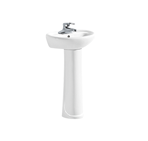 Round Pedestal Sinks With Overflow