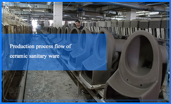 Production process flow of ceramic sanitary ware